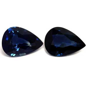 Pear 2.51tw Blue Sapphire Pair - #889676