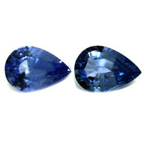 Pear 1.27tw Blue Sapphire Pair - #890028