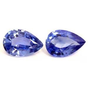 Pear 1.23tw Blue Sapphire Pair - #890029