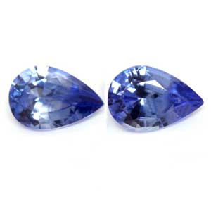 Pear 1.26tw Blue Sapphire Pair - #890036