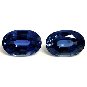 Oval 1.26tw Blue Sapphire Pair - #889519