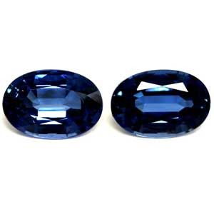 Oval 1.11tw Blue Sapphire Pair - #889511