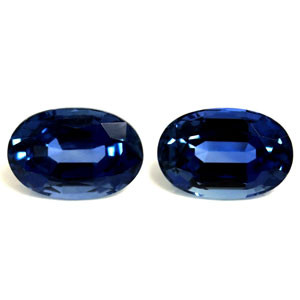 Oval 1.31tw Blue Sapphire Pair - #889512