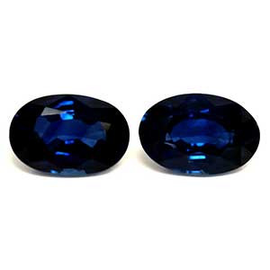Oval 1.25tw Blue Sapphire Pair - #889521