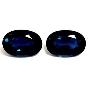 Oval 1.23tw Blue Sapphire Pair - #889524