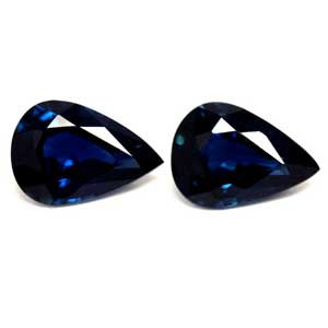 Pear 1.55tw Blue Sapphire Pair - #889580