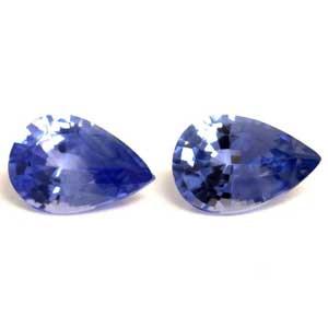 Pear 1.35tw Blue Sapphire Pair - #890056