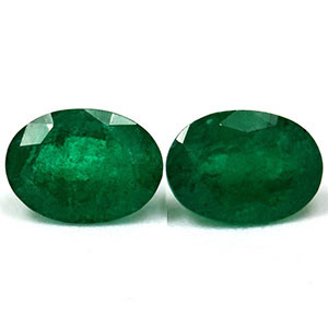 Oval 1.67tw Green Emerald Pair - #888560