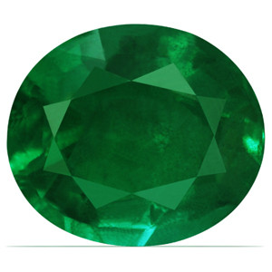 Oval 3.37 Green Emerald - #888488