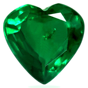 Heart 0.76 Green Emerald - #888860