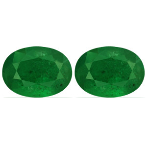 Oval 1.49tw Green Emerald Pair - #888563