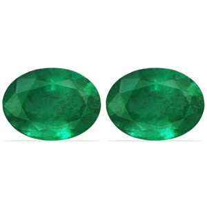 Oval 1.82tw Green Emerald Pair - #888505