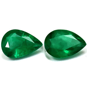 Pear 1.28tw Green Emerald Pair - #888901