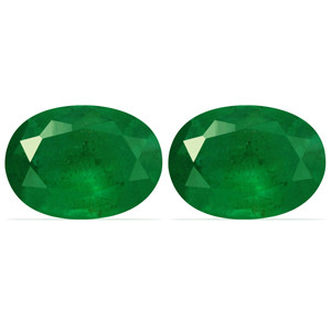 Oval 1.24tw Green Emerald Pair - #888555
