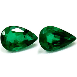 Pear 0.87tw Green Emerald Pair - #888910
