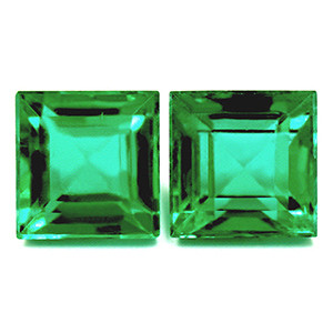 Princess 2.67tw Green Emerald Pair - #889001