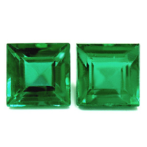 Princess 1.95tw Green Emerald Pair - #889003