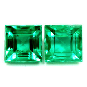 Princess 1.32tw Green Emerald Pair - #888981
