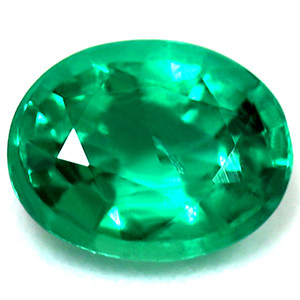 Oval 0.64 Green Emerald - #888885