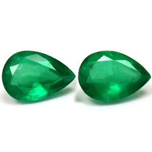 Pear 1.29tw Green Emerald Pair - #888898
