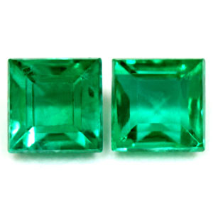 Princess 1.35tw Green Emerald Pair - #888985