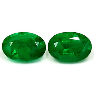 Oval 1.03tw Green Emerald Pair - #889198