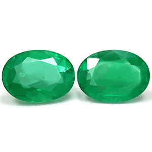 Oval 1.69tw Green Emerald Pair - #888939