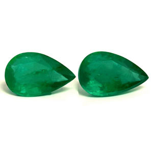 Pear 3.58tw Green Emerald Pair - #889963