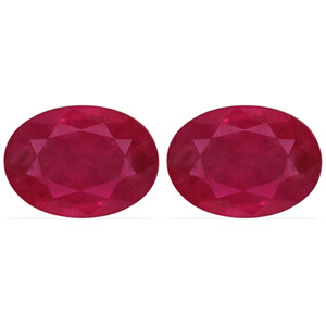 Oval 1.79tw Red Ruby Pair - #921612