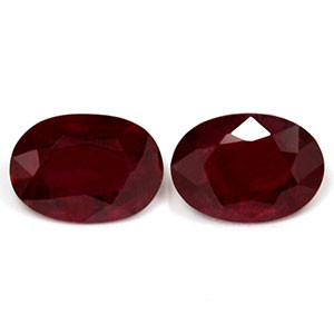 Oval 1.85tw Red Ruby Pair - #921627