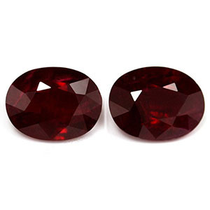 Oval 3.29tw Red Ruby Pair - #921623