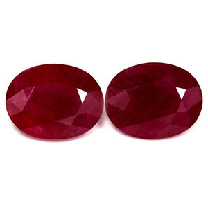 Oval 4.41tw Red Ruby Pair - #921619