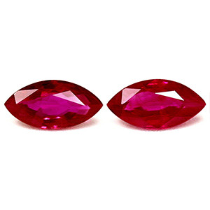 Marquise 1.35tw Red Ruby Pair - #921651