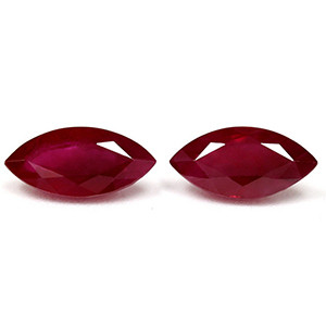 Marquise 3.05tw Red Ruby Pair - #921650