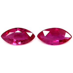 Marquise 1.27tw Red Ruby Pair - #921672