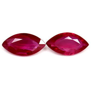 Marquise 1.23tw Red Ruby Pair - #921675