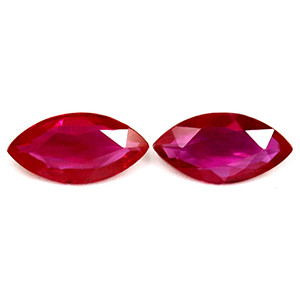 Marquise 1.09tw Red Ruby Pair - #921676