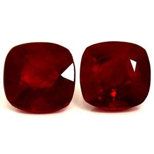 Cushion 1.16tw Red Ruby Pair - #921753