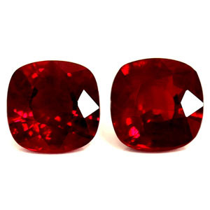 Cushion 0.96tw Red Ruby Pair - #921760