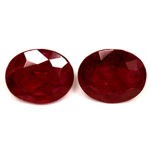 Oval 1.44tw Red Ruby Pair - #921879