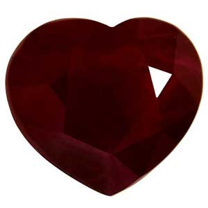 Heart 1.58 Red Ruby - #921717
