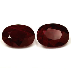 Oval 3.17tw Red Ruby Pair - #921854