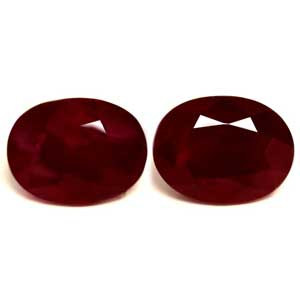 Oval 3.27tw Red Ruby Pair - #921772