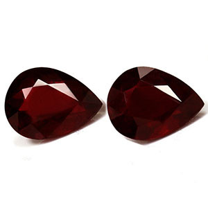 Pear 2.81tw Red Ruby Pair - #921834