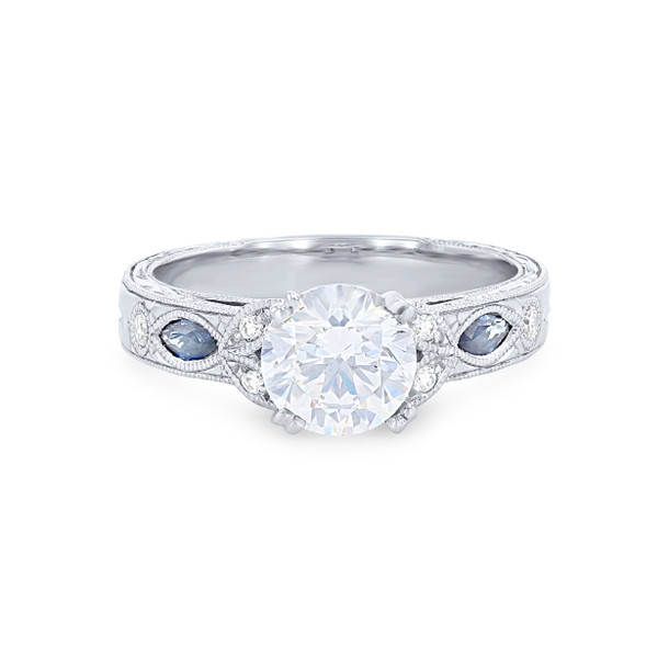 Kirk Kara Dahlia Sapphire and Diamond Engagement Setting