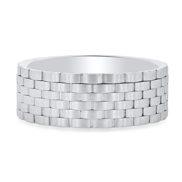 Matte Basket Weave 8mm Wedding Band