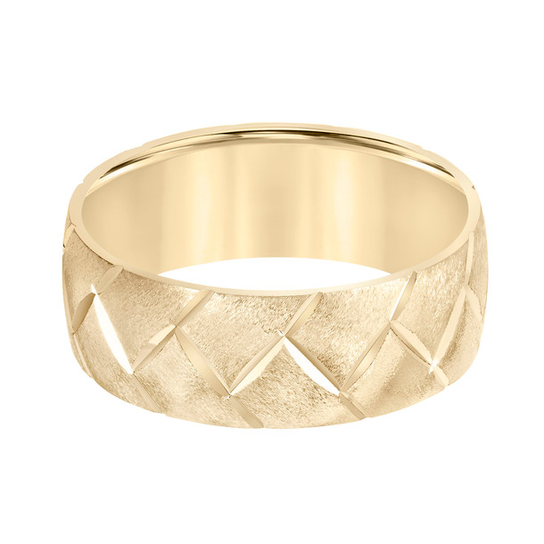 Matte Shimmer Braided 8mm Wedding Band