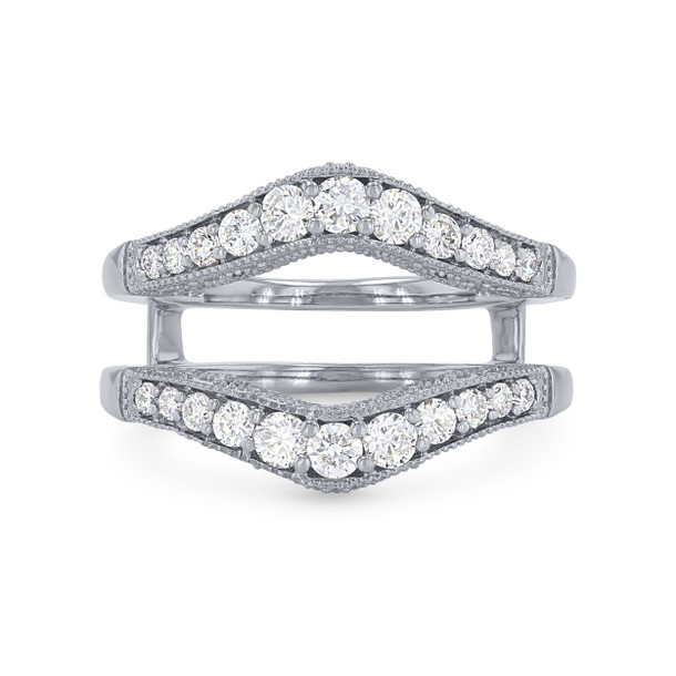 True Romance Graduated Diamond Milgrain Ring Guard