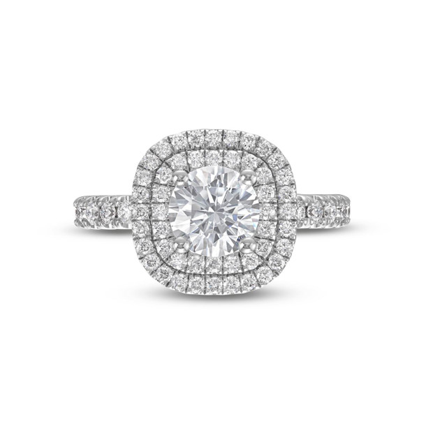 Double Halo Engagement Setting by Diamonds Direct Designs