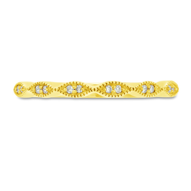 Petite Marquise Frame Milgrain Wedding Band by Diamonds Direct Designs